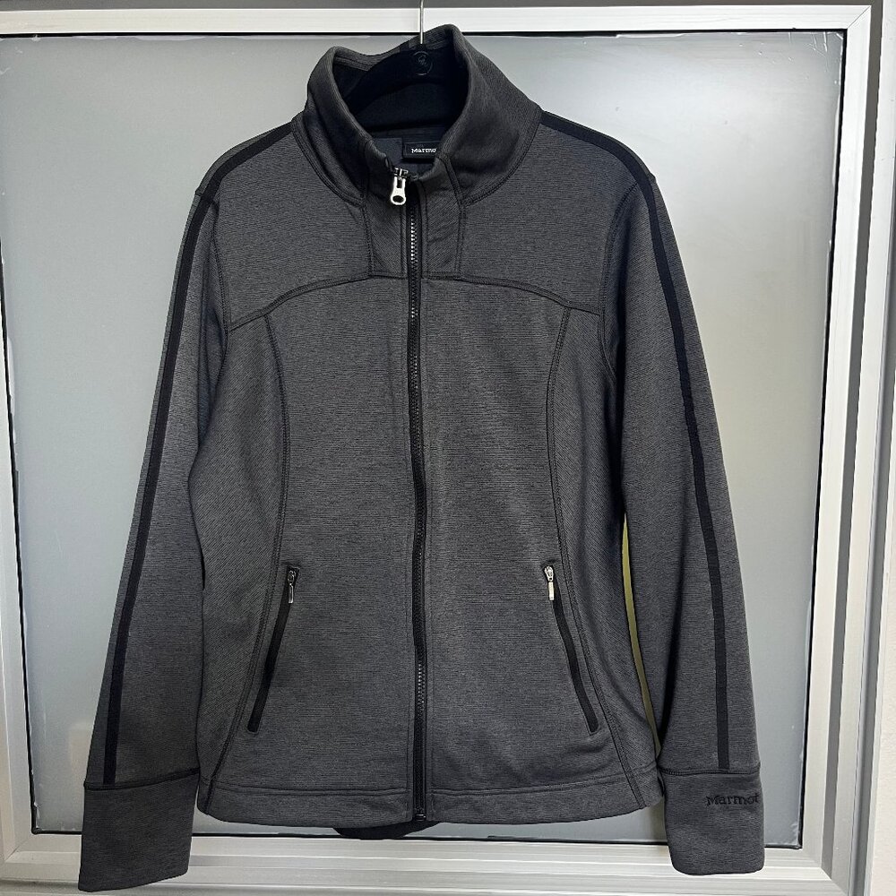 Marmot full-zip fleece jacket with sleek exterior and soft interior